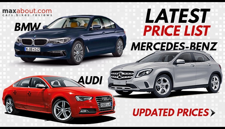 latest luxury cars price list india mercedes benz bmw audi