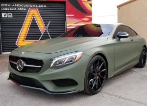 Mercedes Benz S Class Modified Awesome Mercedes Benz S Class 3m Matte Military Green 3m Gloss Black Accents-2292-2292