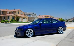 Modified E46 Coupe Fresh E46 M3 In Interlagos Blue with Work Wheels Fancy Whips and Honey